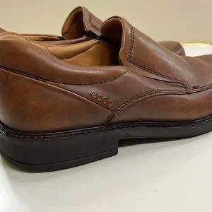 Ecco Men’s Holton Apron Toe Brown Leather Comfort Loafers Slip Ons, Size 8 ECCO Shoes Mens 8 Holton Casual Slip On Apron Toe Loafers  main image 4